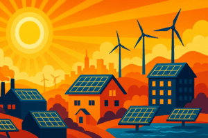 Solarenergie in urbaner und ländlicher Landschaft