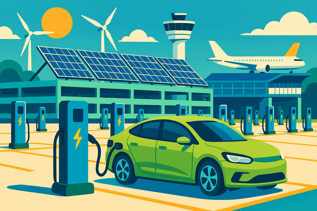 Ladestation am Flughafen München