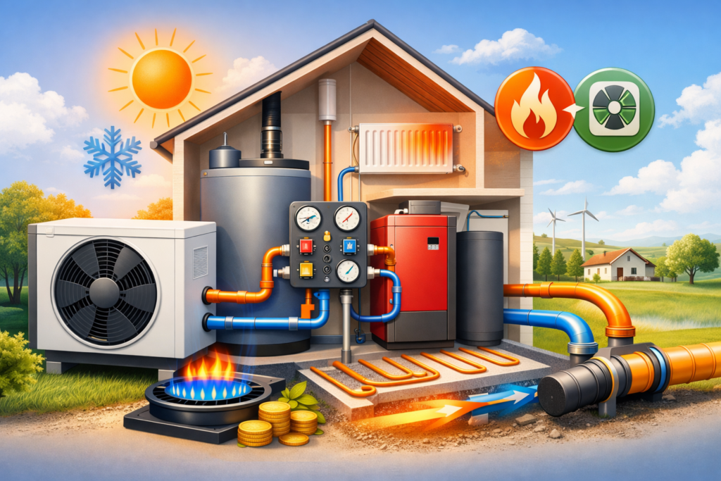 Hybridwärmepumpe - HHS Hybrid-Heiz-System